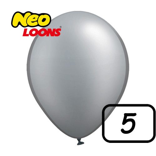 5 inch balloons chrome Silver 50 pcs