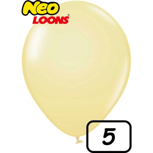 5 inch Latex Balloon PASTEL Matt Yellow 100 count 5 inch Latex Balloon PASTEL Matt Yellow 100 count