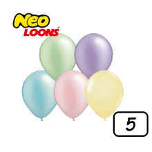 5 inch Latex Balloon PASTEL Matt Assorted 100 count