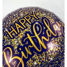 18 inch Birthday Blue Holographic balloon