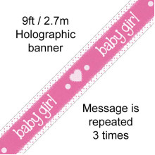 2.7m Baby Girl Banner 2.7m Baby Girl Banner