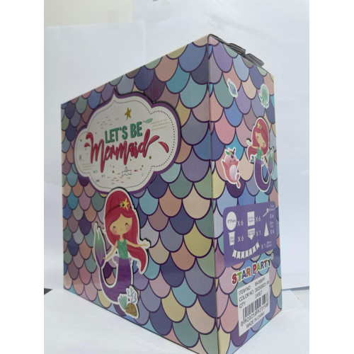 طقم حفلات شخصيات حورية البحر اطفال (32 قطعة)