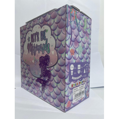 Its Mermaid Party Set Large 32-Piece Set for Childrens Birthday or Theme Party, Table Decoration