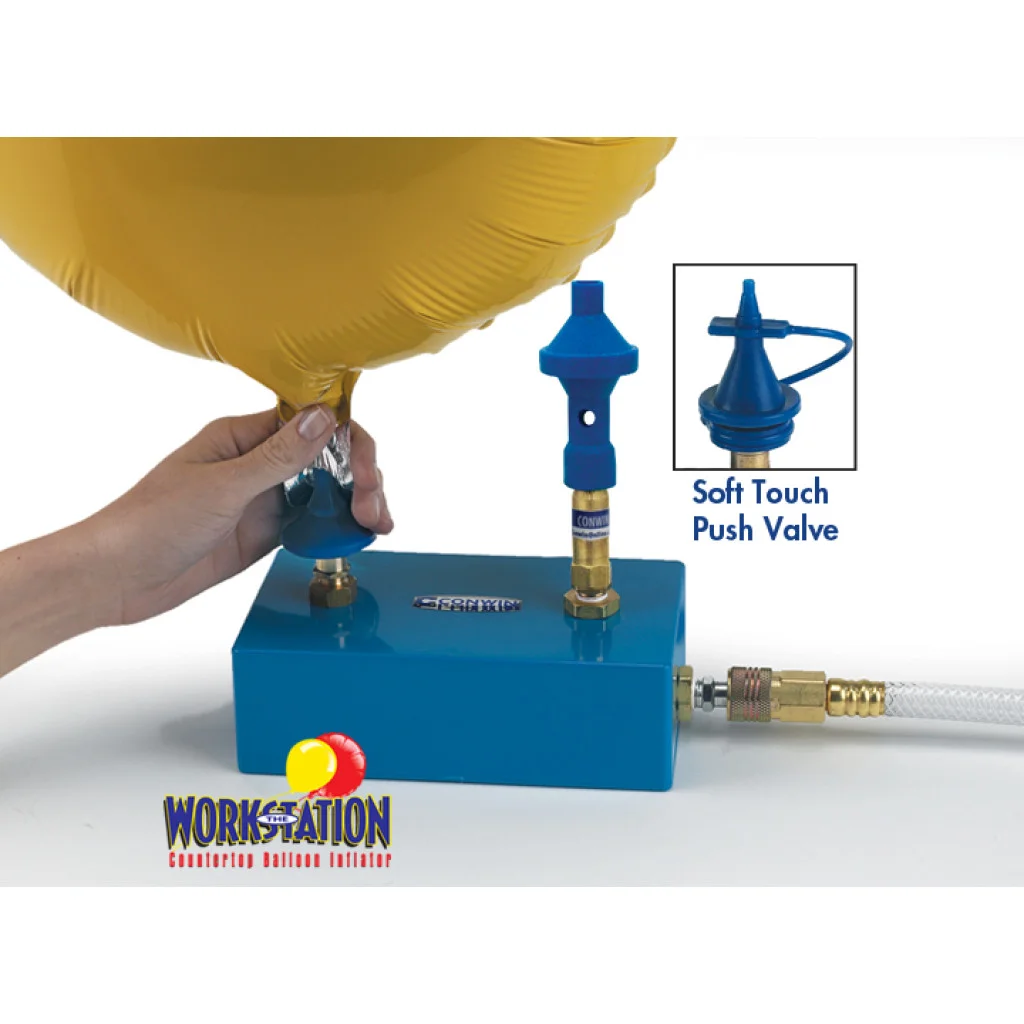 Paper Spool Inflator Workstation Countertop Inflator with 60/40 Push Valve | Winner Party