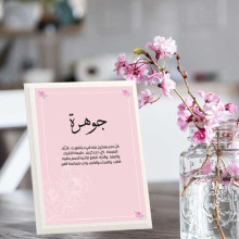 لوحة اهداء بعبارة جوهرة