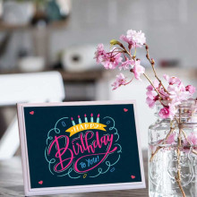 لوحة اهداء بعبارة هابي برث داي لوحة اهداء بعبارة هابي برث داي