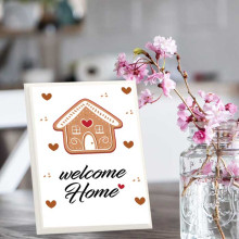 لوحة اهداء بعبارة welcome home لوحة اهداء بعبارة welcome home