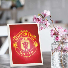 لوحة اهداء بشعار مانشستر يونايتد لوحة اهداء بشعار مانشستر يونايتد