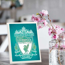 لوحة اهداء بشعار ليفربول لوحة اهداء بشعار ليفربول