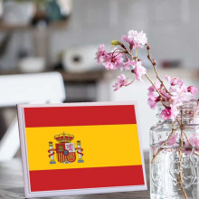 لوحة اهداء بعلم اسبانيا لوحة اهداء بعلم اسبانيا