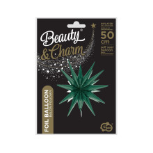 Foil balloon Star 3D bottle-green, 50 x 46 cm Foil balloon Star 3D bottle-green, 50 x 46 cm