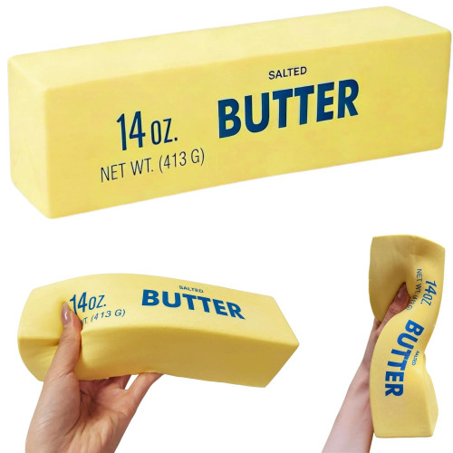Butter Squishy Soft Squeeze Toy, Jumbo 14 oz Butter Squishy Soft Squeeze Toy, Jumbo 14 oz