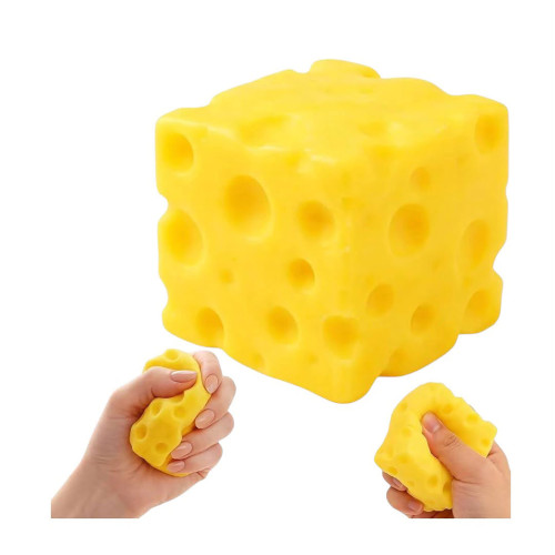 Cheese Cube Squishy Flexible Squeeze Toy Cheese Cube Squishy Flexible Squeeze Toy