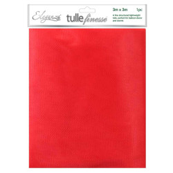 Eleganza Tulle Finesse 3m x 3m 1pc bag Red