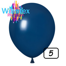 5 inch latex balloon Navy Blue Pastel 100 count