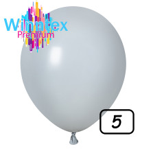5 inch latex balloon Grey Pastel 100 count
